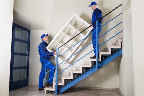 Oldford Storage staff following safety procedures at the facility entrance